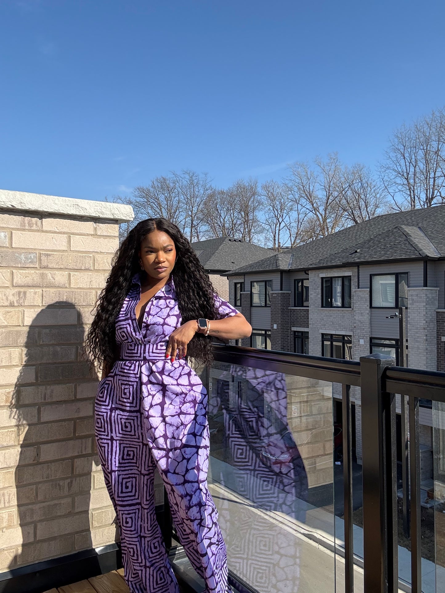 Maze Jumpsuit (Purple)