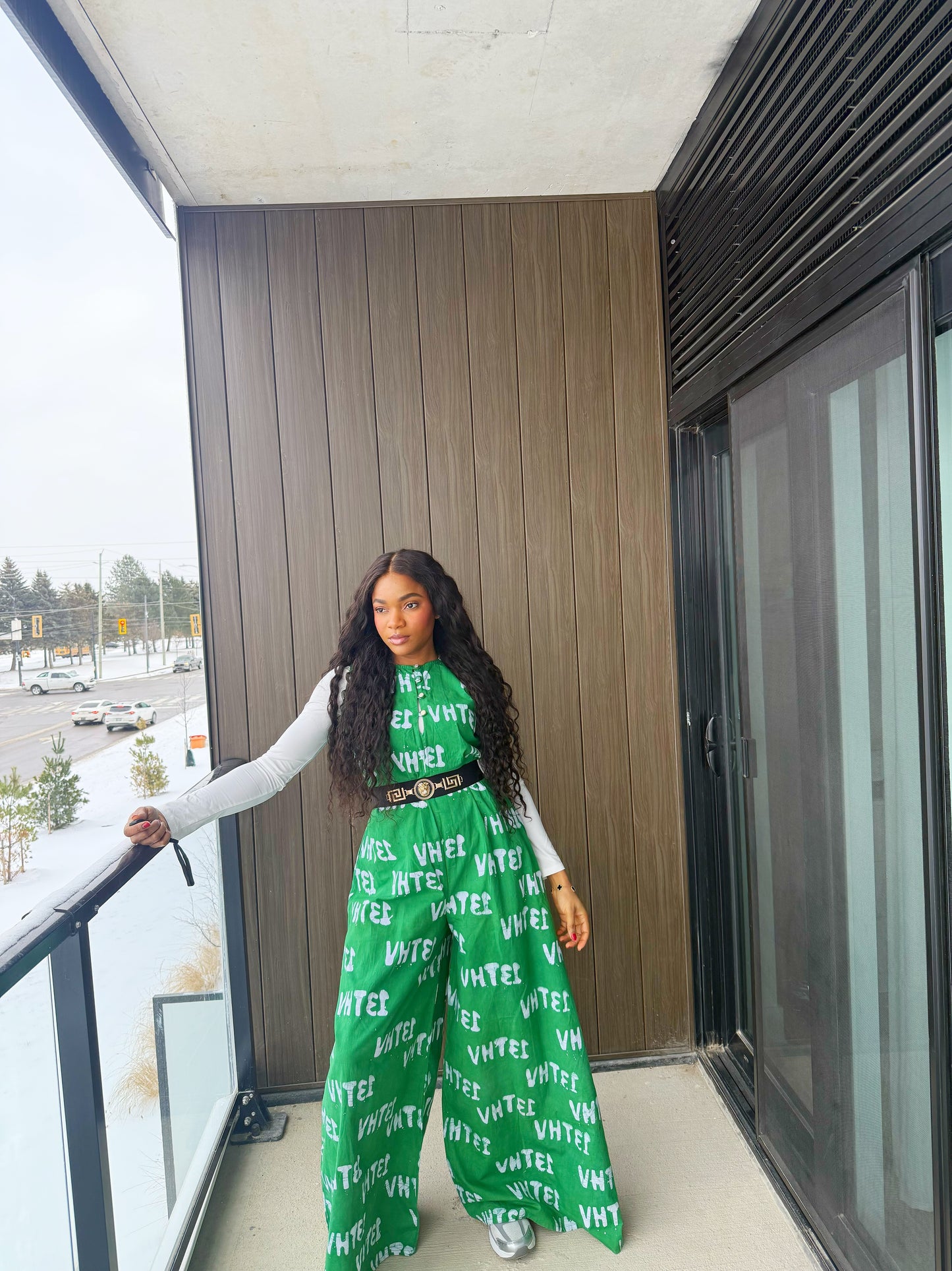 Bold Indigo Jumpsuit (Green)