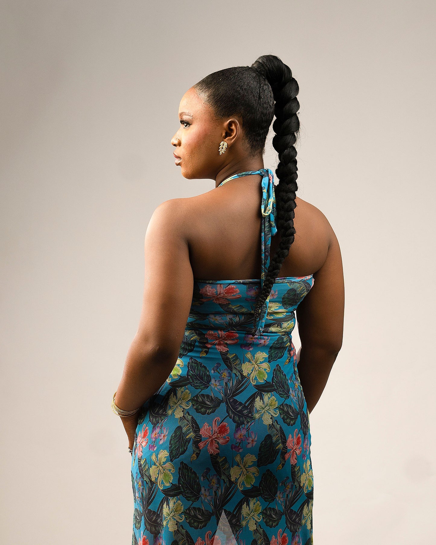 Blue Mirage Halter Neck