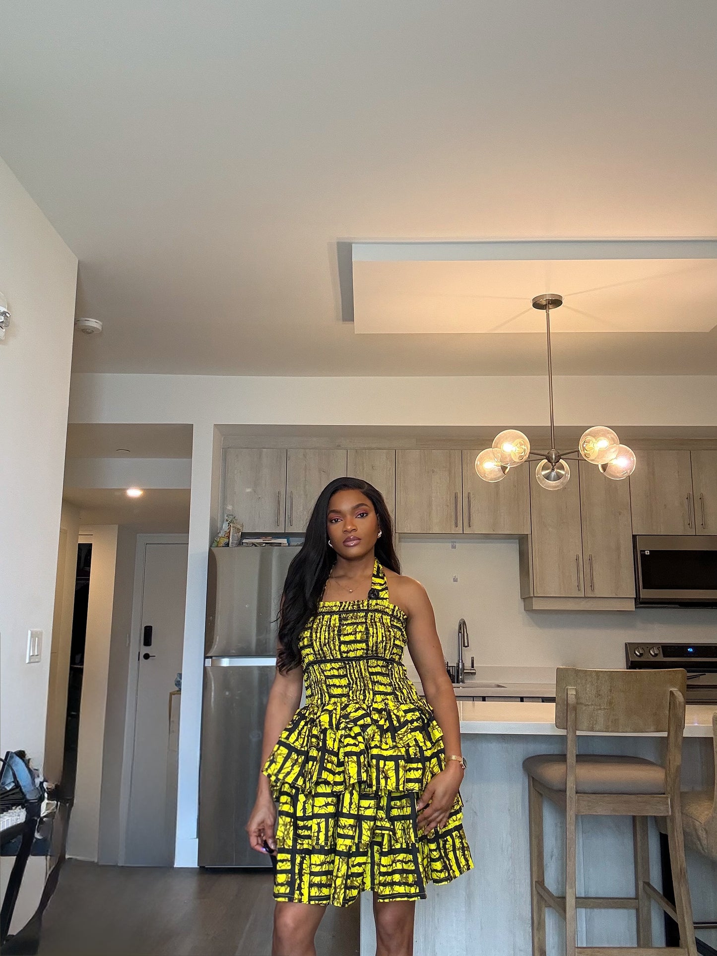 Sola Mini 3.0 (Yellow & Black Geometric Ankara Mini)
