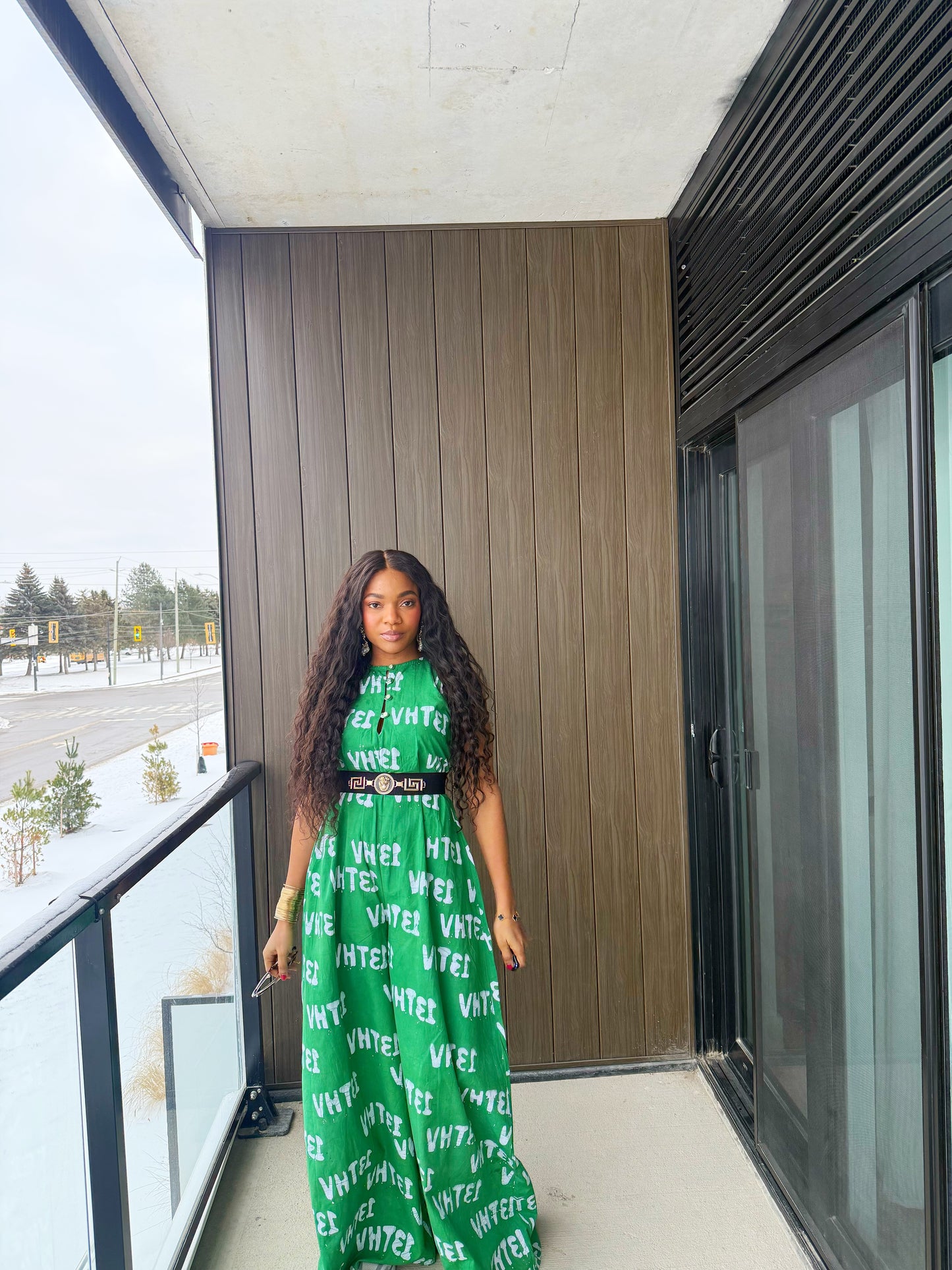 Bold Indigo Jumpsuit (Green)