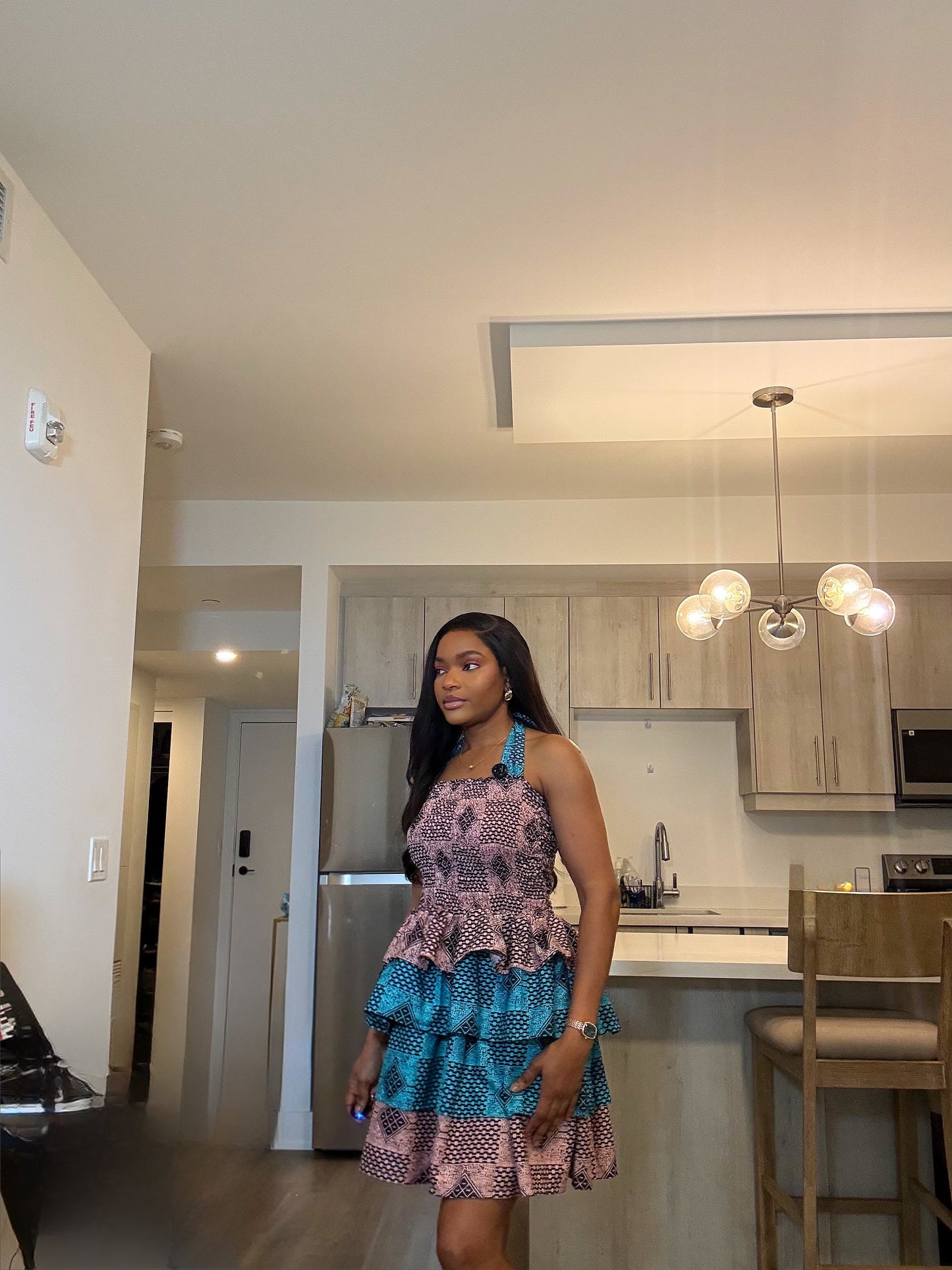 Sola Mini 2.0 (Pink & Teal Mixed Print Ankara Mini)