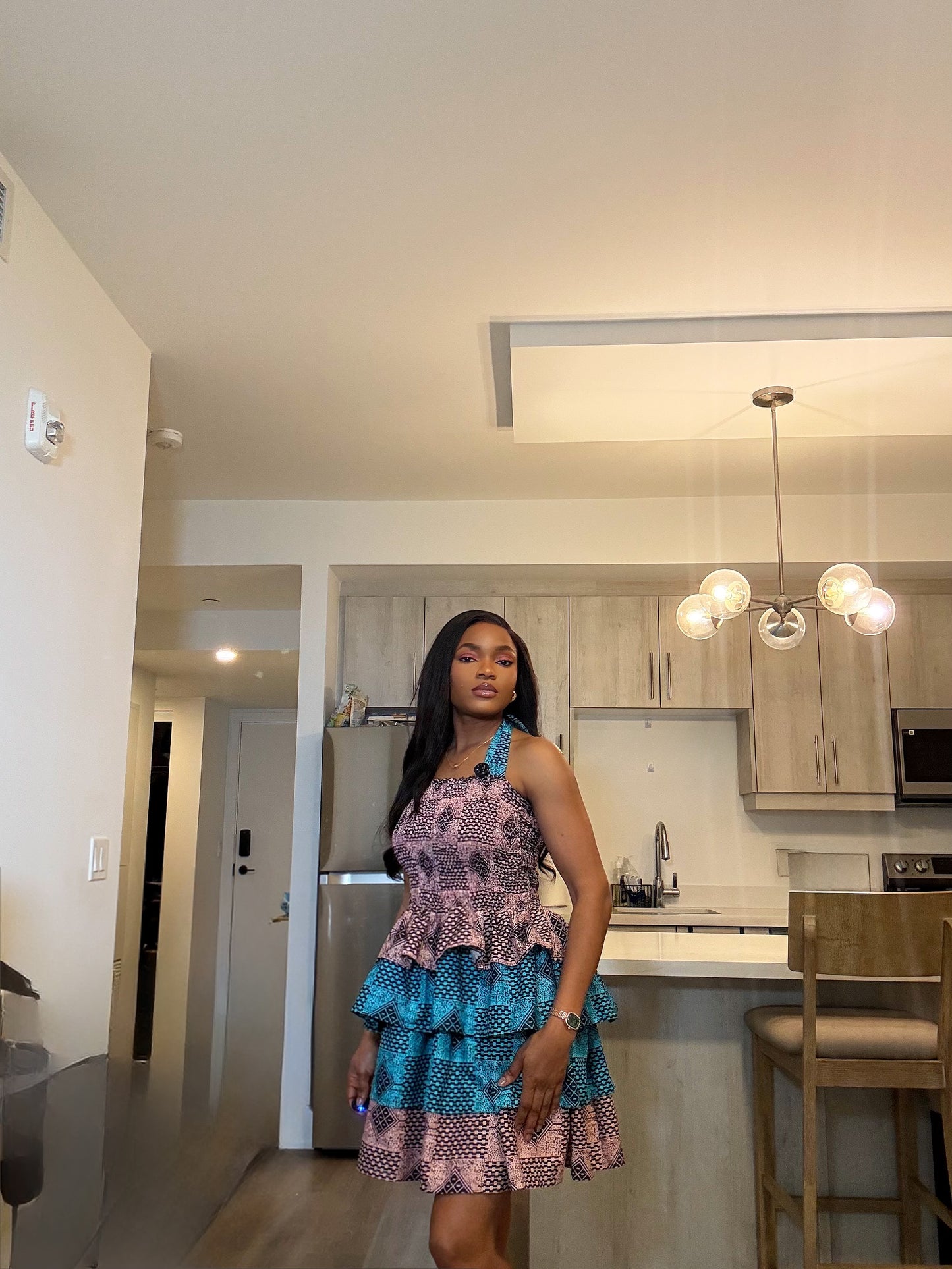 Sola Mini 2.0 (Pink & Teal Mixed Print Ankara Mini)