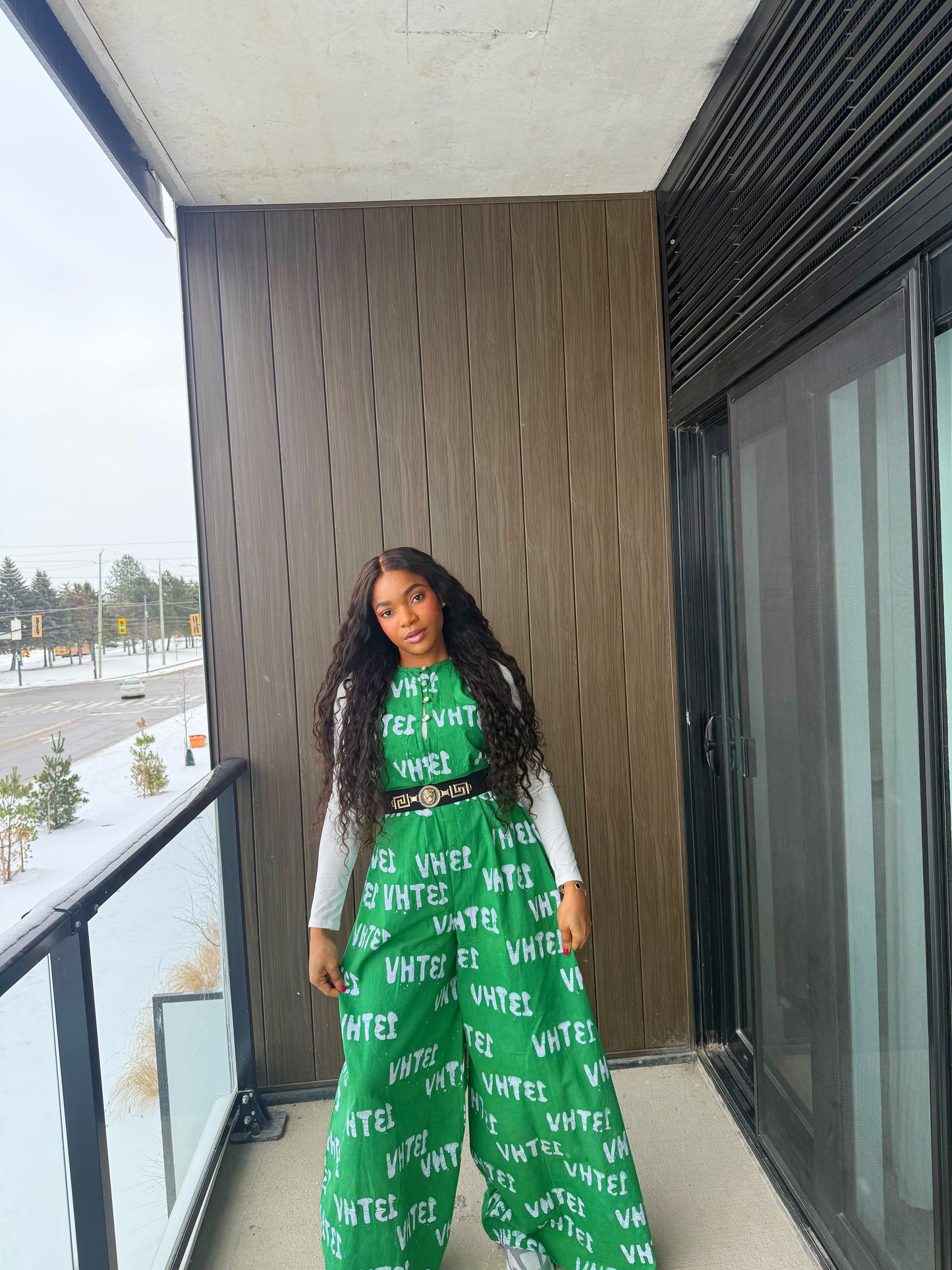 Bold Indigo Jumpsuit (Green)