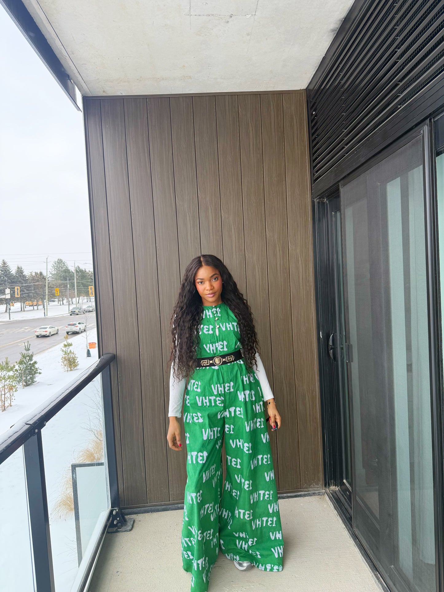 Bold Indigo Jumpsuit (Green)