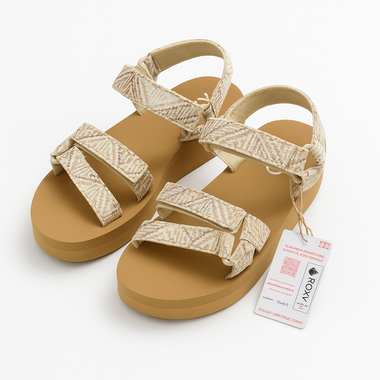 Roxy Women’s Platform Sandals – Woven Beige