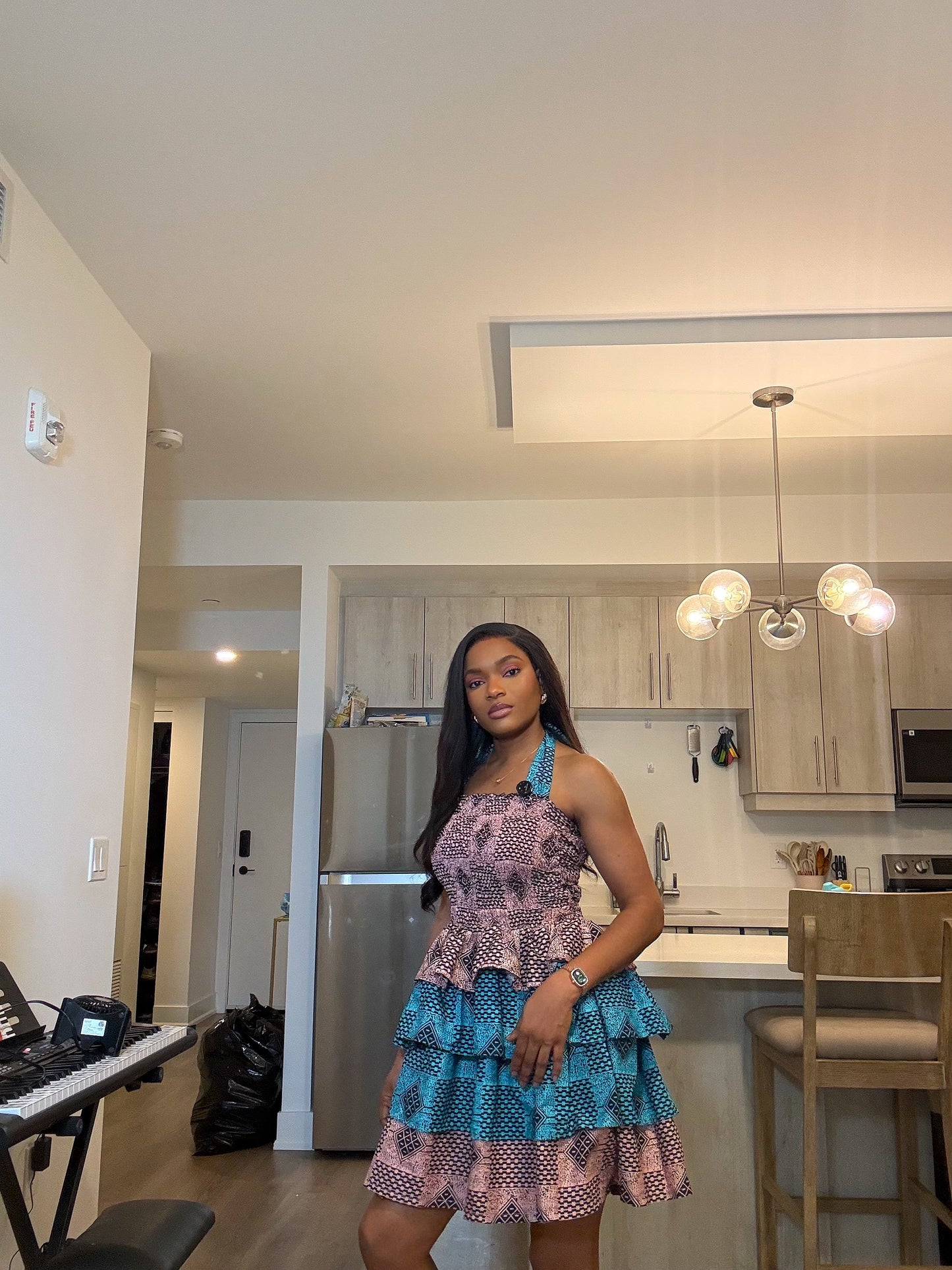 Sola Mini 2.0 (Pink & Teal Mixed Print Ankara Mini)