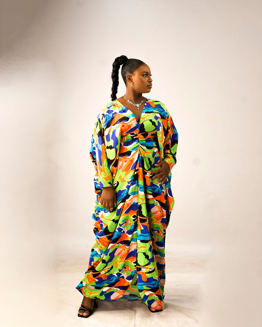Kaleidoscope Draped Kaftan